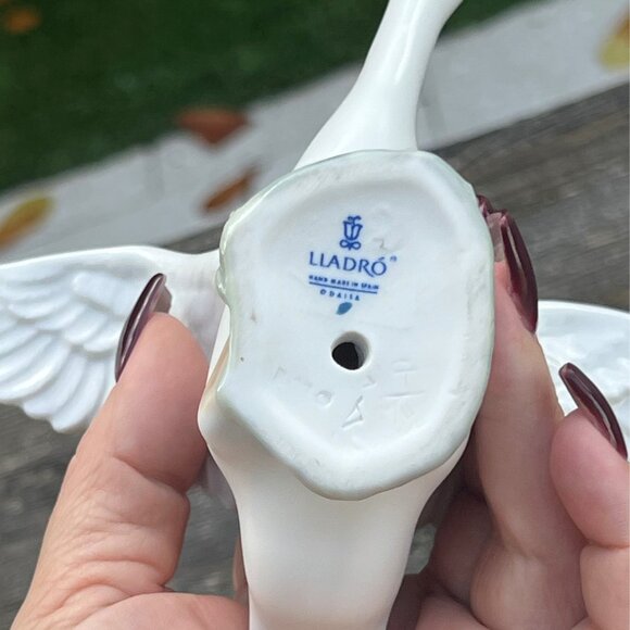 Lot 2 Lladro Duck Goose Geese Figurines Flying Taking Flight 1264 & 1265 Vintage - Picture 14 of 14